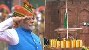 Independence Day 2024: PM Narendra Modi Unfurls National Flag From Ramparts of Red Fort, Says &lsquo;A Day To Pay Tribute to People Who Made Sacrifices, Struggled for Freedom&rsquo; (See Pics and Video)