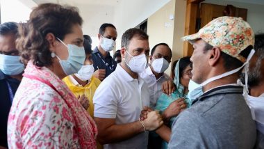 Wayanad Landslide: Rahul Gandhi, Priyanka Gandhi Visit Landslide-Hit Area in Kerala; Take Stock of Situation (See Pics)