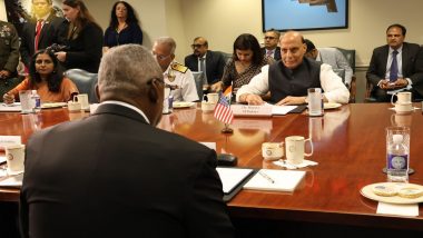 Rajnath Singh, US Defence Secretary Lloyd Austin Laud Security of Supplies Arrangement Between 2 Countries