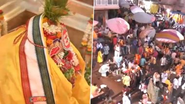 Shravan Purnima 2024: Devotees Flock to Shiva Temples Across India on Final Shravan Somvar (Watch Videos)