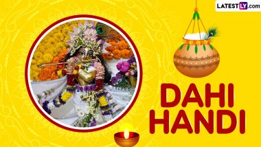 Happy Dahi Handi 2024 Wishes and HD Images For Free Download Online: Send Janmashtami Messages, Greetings, Quotes and Wallpapers To Celebrate Gopalakala Festival