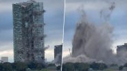 Hertz Tower Demolition: Dramatic Video Shows Moment Hurricane-Damaged Louisiana Skyscraper Comes Crashing Down After Explosions, Massive Dirty Cloud Erupts After Implosion