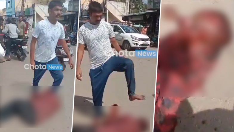 Kadapa: Rowdy Sheeter Stabs and Kicks Man Brutally Near Build-Up Circle, Investigation Underway