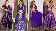 Ananya Panday, Alia Bhatt & Other Bollywood Beauties Slaying in Purple Lehengas (View Pics)