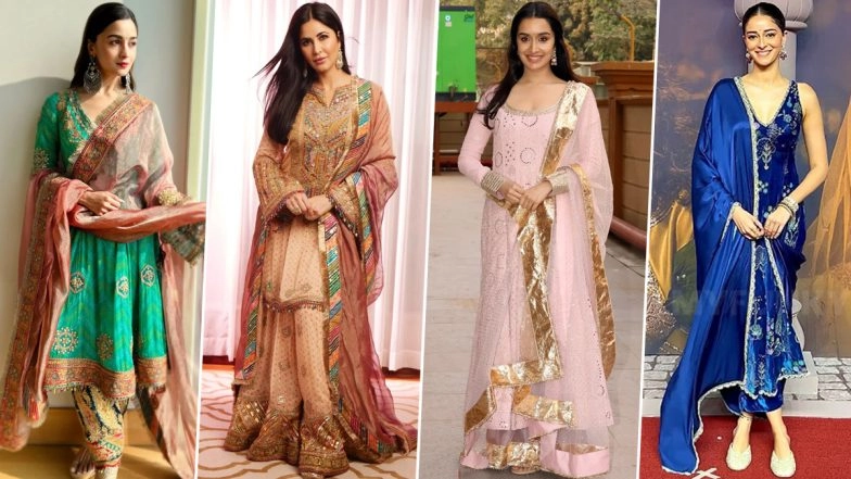 Ganesh Chaturthi 2024 Outfit Inspo: Shraddha Kapoor, Katrina Kaif's Stunning Suits to Amp Up Your Festive Wardrobe This Year (View Pics)
