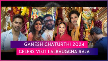 Ganesh Chaturthi 2024: Shilpa Shetty, Sunny Leone, Varun Dhawan & Other Celebs Seek Blessings at Lalbaugcha Raja