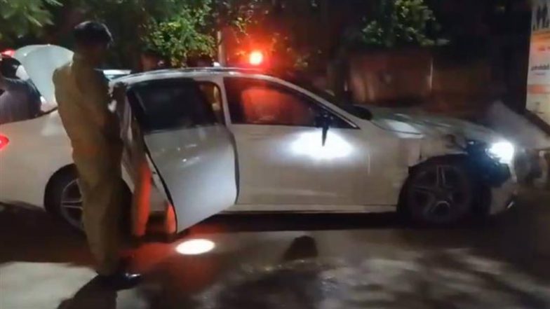 Keshav Prasad Maurya’s Son Yogesh Maurya, His Wife and Daughter Escape Unhurt After Unknown Vehicle Hits Their Car in Raebareli; Driver Flees From Spot After 'Accident' (Watch Video)