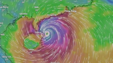 Typhoon Yagi Live Tracker Map on Windy: Emergency Alerts in China As Powerful Cyclone To Make Landfall Near Hanian After Sweeping Hong Kong, Check Real-Time Status