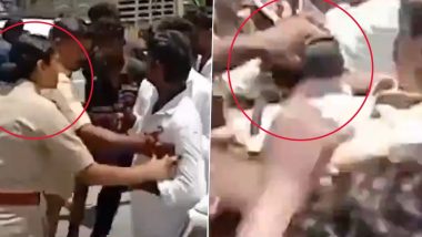 Lady DSP Gayatri Attacked in Tamil Nadu: Woman Cop Manhandled, Her Hair Pulled During Road Blockade Agitation in Virudhunagar Over Driver’s Murder, 7 Arrested (Watch Video)