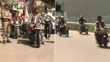 Jammu and Kashmir Assembly Elections 2024: Bike Rally Held in Doda To Raise Voter Awareness Ahead of First Vidhan Sabha Polls in Valley (Watch Video)