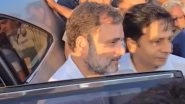 Rahul Gandhi Reaches Haryana&rsquo;s Karnal To Meet Family of Youth Injured in Road Accident in US (Watch Video)