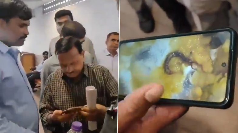 Hyderabad Shocker: Centipede Found in Dal at Taj Mahal Hotel in Abids; Customers File Complaint with GHMC Over Food Safety Concerns (Watch Video)