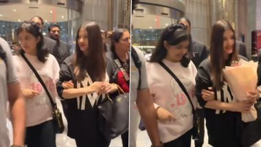 Aishwarya Rai Bachchan Arrives in Dubai With Daughter Aaradhya For SIIMA 2024; Video Goes Viral – WATCH