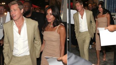 Brad Pitt and Girlfriend Ines De Ramon Walk Hand-in-Hand As They Step Out For Dinner Date After ‘Wolfs’ Premiere in LA (See Pics)