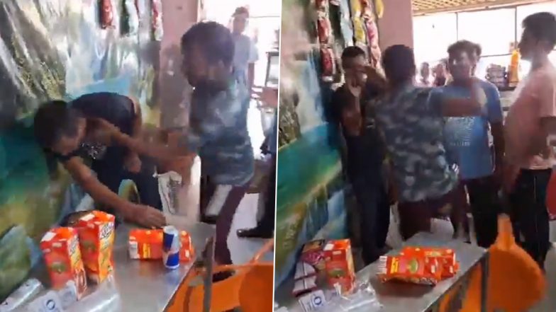 Amroha: Thief Caught Red-Handed, Brutally Assaulted by Shopkeeper (Disturbing Video)