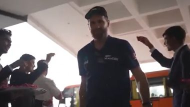 Team New Zealand Arrive in Greater Noida for One-Off Test Match Against Afghanistan (Watch Video)