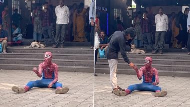 Spider-Man Spotted Begging at Kalyan Station: Influencer Dresses as Marvel Character for Viral Reel (Watch Video)