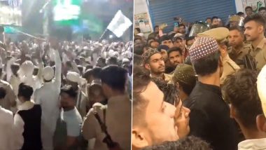 Eid Milad-Un-Nabi 2024: Communal Tension Grips Bareilly After Eid-e-Milad Procession Allegedly Blocked, UP Police Say Situation Under Control (Watch Videos)