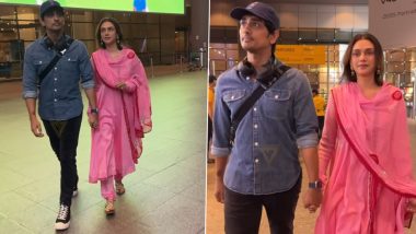 Aditi Rao Hydari and Siddharth Make First Public Appearance Together After Their Wedding; Couple Papped at Mumbai Airport (Watch Video)