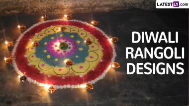 Diwali 2024 Rangoli Design Instagram Images: From Colourful Flower Rangoli Designs to Kolam and Alpana, Add Beauty to the Festive Spirit of Deepavali