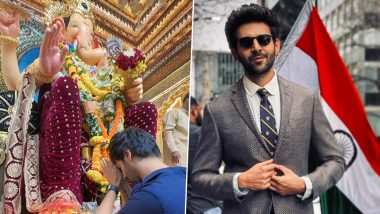 Ganesh Chaturthi 2024: Kartik Aaryan Visits Lalbaugcha Raja To Seek Lord Ganesha’s Blessings, ‘Chandu Champion’ Actor Shares Pics and Says ‘He Is Back’