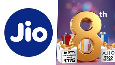 Reliance Jio 8th Anniversary Offer: Jio Unlocks 3 Recharge Plans With Zomato Gold Membership and OTT Benefits for Limited Period; Check Details