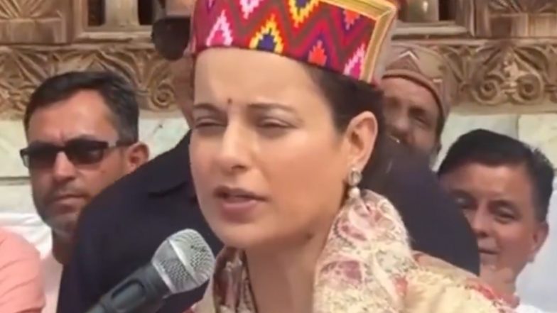 ‘We Must Respect the Will of God’: Kangana Ranaut Joins Villagers in Protest Against Bijli Mahadev Ropeway Project, Says ‘Will Reach Out to Nitin Gadkari’ (Watch Video)