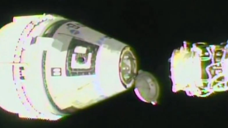 Boeing’s Beleaguered Starliner Capsule Leaves International Space Station, Heads Back to Earth Without Any Astronauts (Watch Video)