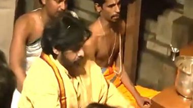 Tirupati Laddu Prasadam Controversy: Andhra Pradesh Deputy CM Pawan Kalyan Begins 11 Days ‘Prayaschitta Diksha’ at Sri Dasavatara Venkateswara Swamy Temple in Guntur (Watch Video)