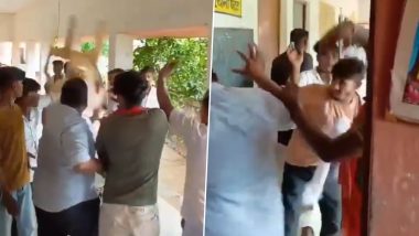 Kaimur Shocker: Students Beat Teachers With Chairs, Damage School Furniture After Being Scolded Over Poor Academic Performance in Bihar; Case Registered (Watch Video)