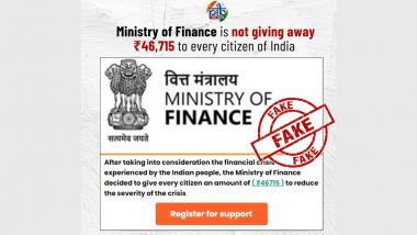 Govt Offering Over Rs 46,000 To Ease Financial Crisis Faced by Indians? PIB Fact Check Debunks Fake WhatsApp Message