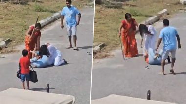 Noida: Woman Brutally Beaten by Husband and Mother-in-Law in Public, Bystanders Remain Silent