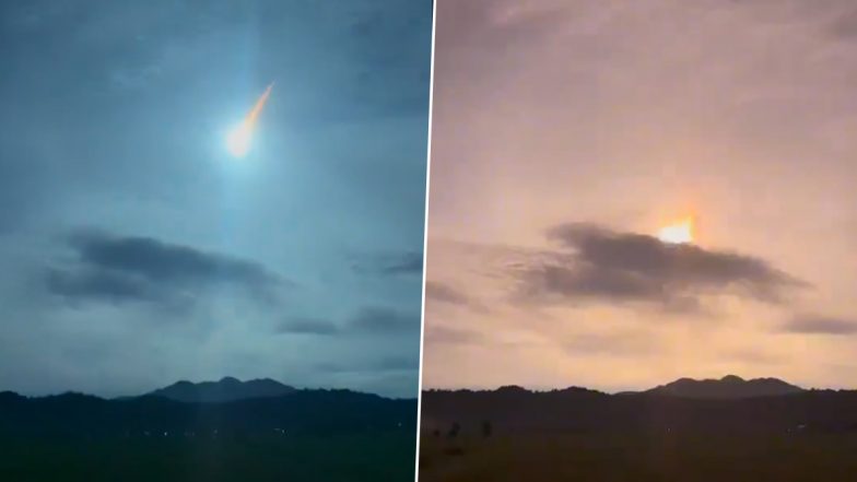 Meteor Light Caught on Camera: Sky Lit Up Over Philippines As Small Asteroid Burns Up in Earth’s Atmosphere, Mesmerising Videos Surface