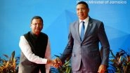 Andrew Holness Maiden Visit to India: Jamaican PM Arrives in New Delhi at the Invitation of Prime Minister Narendra Modi, Several High Level Meetings on Agenda (See Pics)