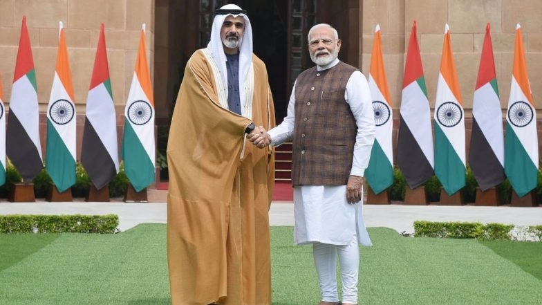 Abu Dhabi Crown Prince Al Nahyan Meets PM Narendra Modi in Delhi