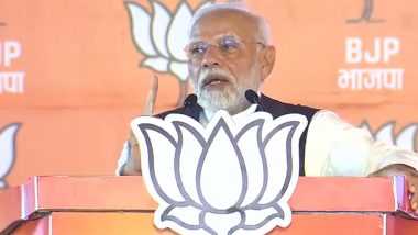 PM Narendra Modi Slams State Government for ‘Sacrificing Jharkhand’ for Vote Banks, Highlights Bangladeshi Infiltration Issue During Parivartan Maharally in Hazaribagh (Watch Video)