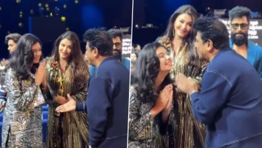 Netizens Praise Aishwarya Rai Bachchan’s Parenting As Daughter Aaradhya Touches Shiva Rajkumar’s Feet at SIIMA 2024 (Watch Video)