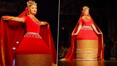 Urvashi Rautela Slays in 24K Real Gold Manipuri Potloi Outfit at Global Fashion Festival 2024; Check Out Her Stunning Videos!