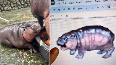 Moo Deng, Thai Zoo’s Baby Hippo Artwork Drawn on Excel Sheet, Google India Shares Pic Calling Internet’s Favourite ‘Hippookieeee’