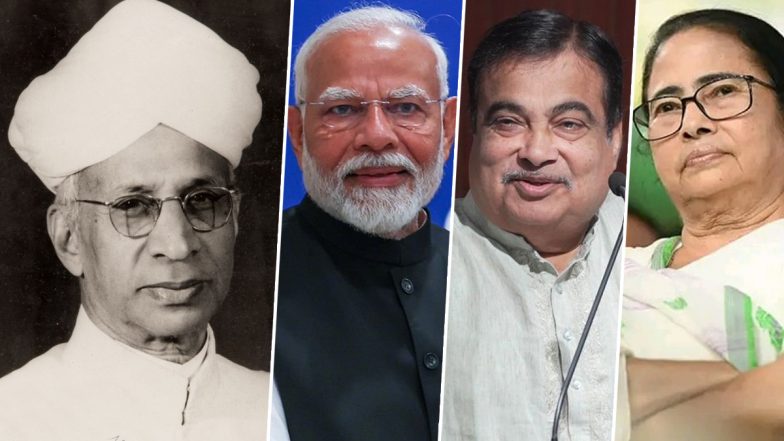 Teachers’ Day 2024 Wishes: PM Narendra Modi, Nitin Gadkari, Mamata Banerjee and Others Pay Tributes to Dr Sarvepalli Radhakrishnan on His Birth Anniversary