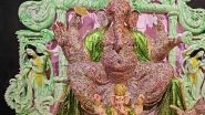 Ganesh Chaturthi 2024: 15-Foot-Tall Ganesh Idol Made Using 25,000 Glass Bangles in Odisha&rsquo;s Baripada (Watch Video)