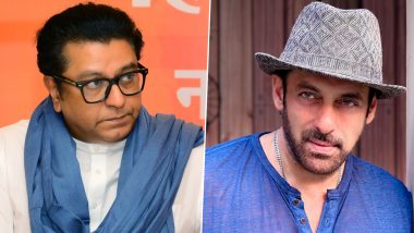 Raj Thackeray Visits Salman Khan's Mumbai Home; MNS Chief Invites The Superstar For Film 'Yek Number' Trailer Launch (Watch Video)