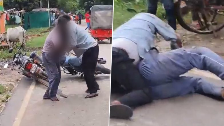 Mirzapur Shocker: 2 Men Stab Each Other in Broad Daylight Allegedly Over Family Property in Jivati Village, Police React After Video Goes Viral