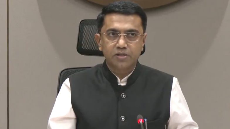 Goa Pension Scheme: Chief Minister Pramod Sawant Announces Assured 50% Pension, INR 10,000 Minimum for 10 Years of Service (Watch Video)