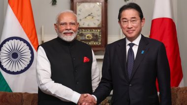 Quad Summit 2024: PM Narendra Modi Holds Bilateral With Japanese Counterpart Fumio Kishida in Wilmington (Watch Video)