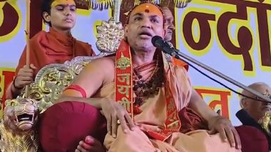 'Vote Only for Those Who Protect Cows': Shankaracharya Avimukteshwaranand Urges Unified Cow Protection Law During 'Gau Dhwaj' Journey in Patna (Watch Video)