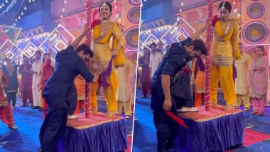 ‘Yeh Rishta Kya Kehlata Hai’: Rohit Purohit Aka Armaan Narrowly Escapes a Fall While Shooting for Dance Sequence With Samridhii Shukla Aka Abhira (Watch Video)