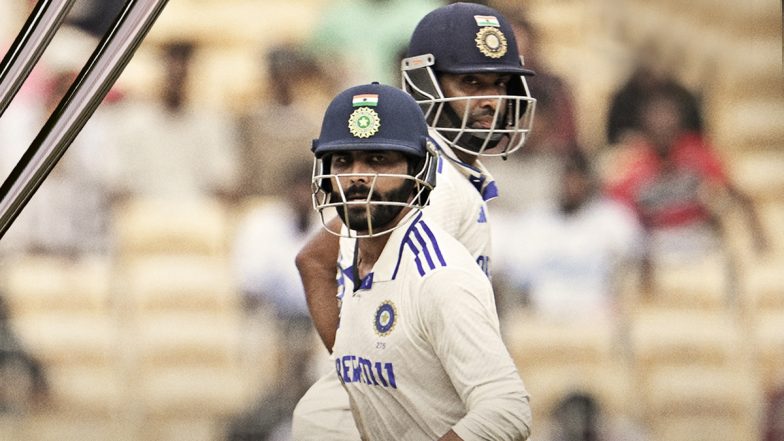 IND vs BAN 1st Test 2024: Ravi Ashwin-Ravindra Jadeja's Partnership Rescues India After Hasan Mahmud's Early Strikes on Day 1