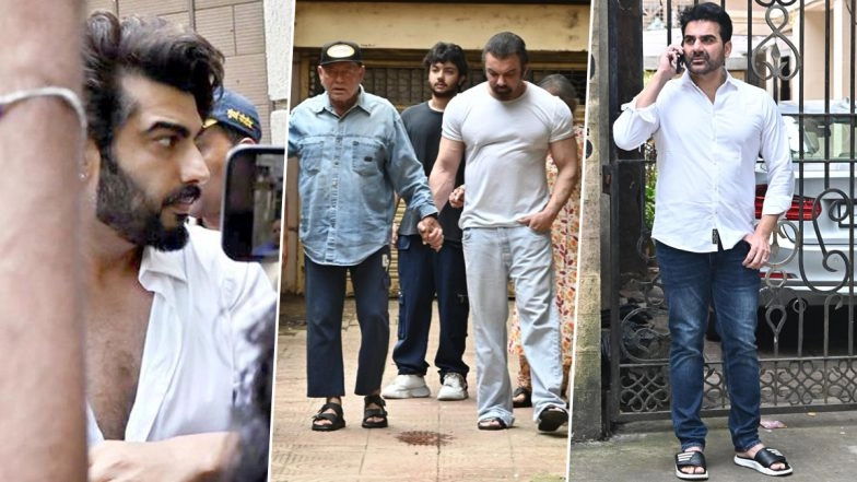 Salim Khan, Arjun Kapoor, and Others Visit Malaika and Amrita Arora’s Family Home