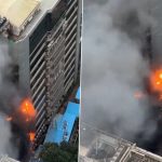 Times Tower Fire: Blaze Erupts at Building in Kamala Mills in Mumbai’s Lower Parel, Video Shows Smoke and Raging Flames